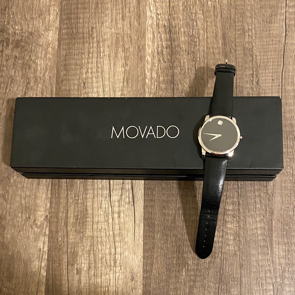 Movado Silver And Black Men's Watch